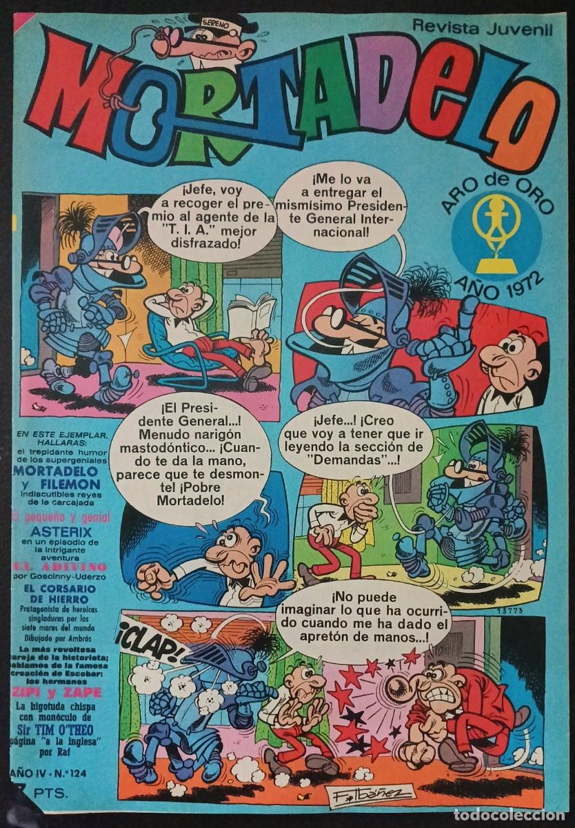 Tebeos: MORTADELO SEMANAL- N&ordm; 124 -AST&Eacute;RIX-BLUEBERRY-CORSARIO DE HIERRO-1973-CORRECTO-DIF&Iacute;CIL-VEA-LEA-1786
