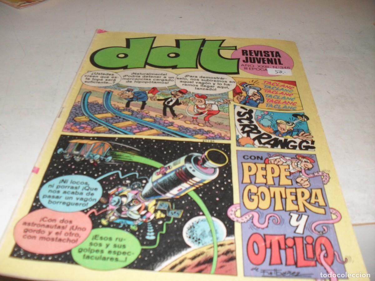 Tebeos: DDT 2&ordf; EPOCA N&ordm; 345,EN CONTRAPORTADA PULICIDAD DE COCA COLA,DE 551,BRUGUERA,1967