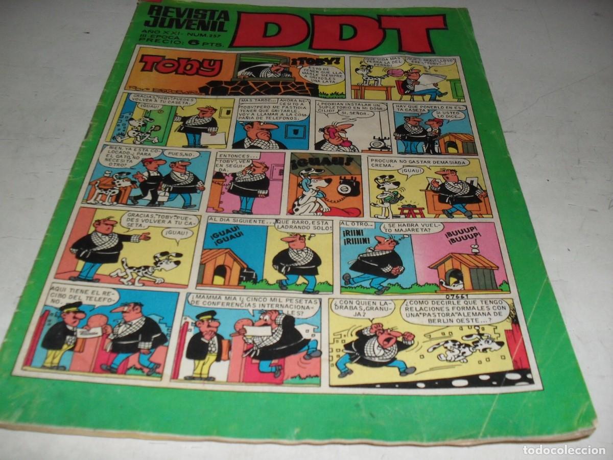 Tebeos: DDT 2&ordf; EPOCA N&ordm; 257,CON LOS BILLETES DE 100,250 Y 500 MORTADELOS,DE 551,BRUGUERA,1967
