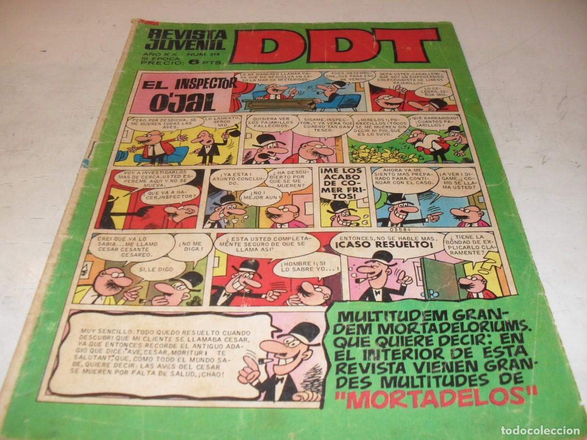 Tebeos: DDT 2&ordf; EPOCA N&ordm; 218,SIN BILLETES DE MORTADELOS,DE 551,BRUGUERA,1967