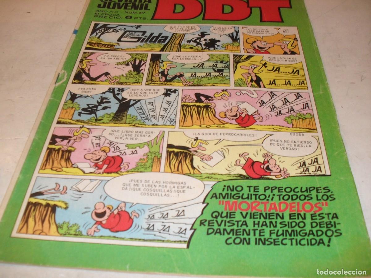 Tebeos: DDT 2&ordf; EPOCA N&ordm; 217,SIN LOS BILLETES DE MORTADELOS,DE 551,BRUGUERA,1967