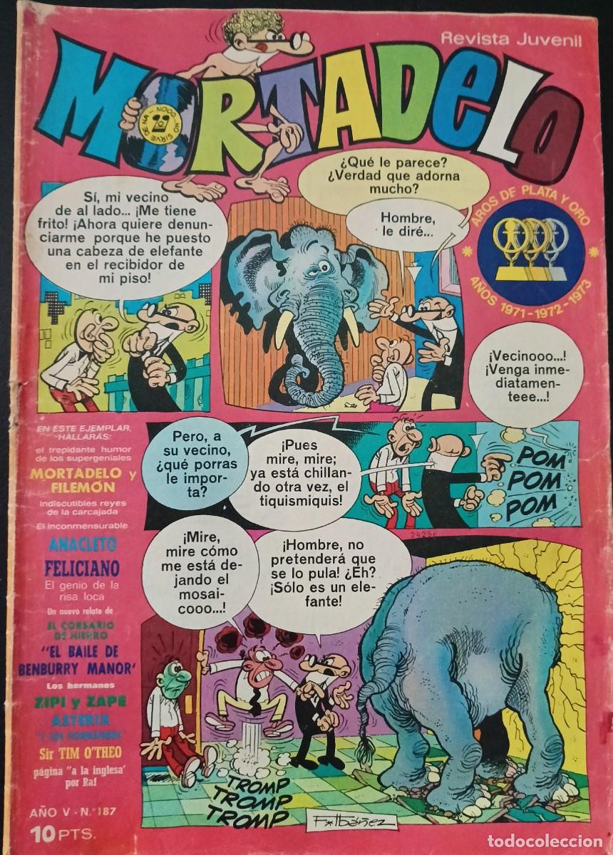 Tebeos: MORTADELO SEMANAL-BRUGUERA- N&ordm; 187 -24-JUNIO-1974-AST&Eacute;RIX-CORSARIO DE H.-CORRECTO-RARO-VEA-1789