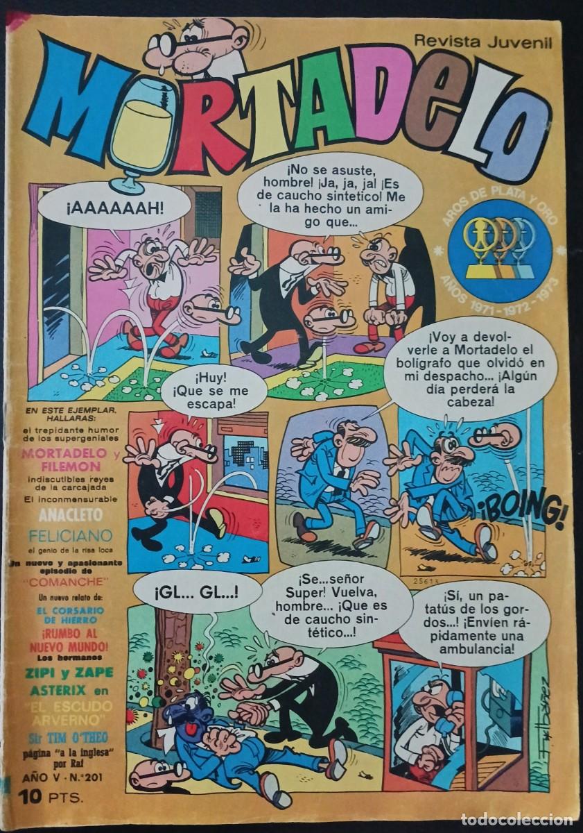 Tebeos: MORTADELO SEMANAL-BRUGUERA- N&ordm; 201 -30-SEPTIEMBRE-1974-COMANCHE-AST&Eacute;RIX-CORRECTO-RARO-VEA-1790
