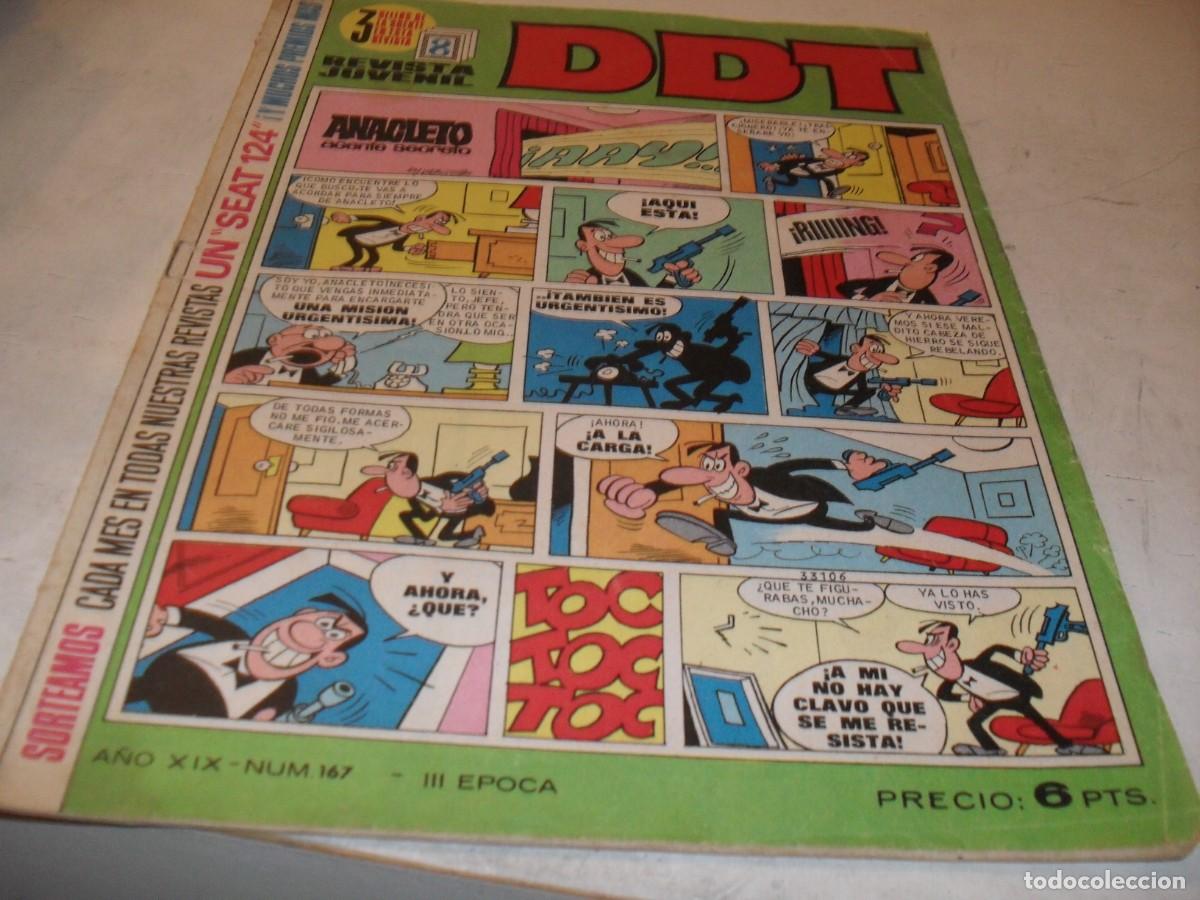 Tebeos: DDT 2&ordf; EPOCA N&ordm; 167,CON EL BOTONES SACARINO EN PAGINA CENTRAL,DE 551,BRUGUERA,1967