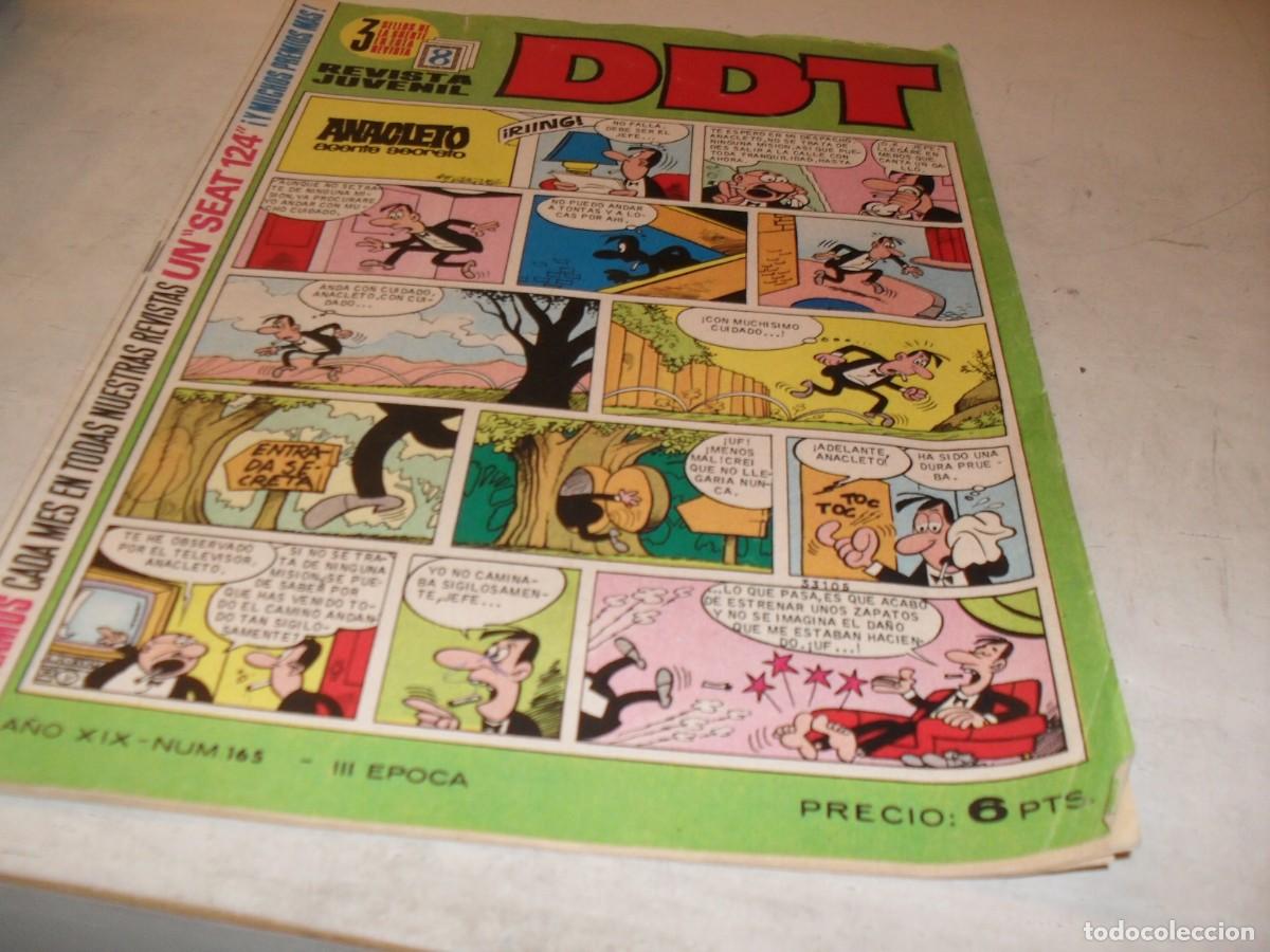 Tebeos: DDT 2&ordf; EPOCA N&ordm; 165,CON EL BOTONES SACARINO EN PAGINA CENTRAL,DE 551,BRUGUERA,1967