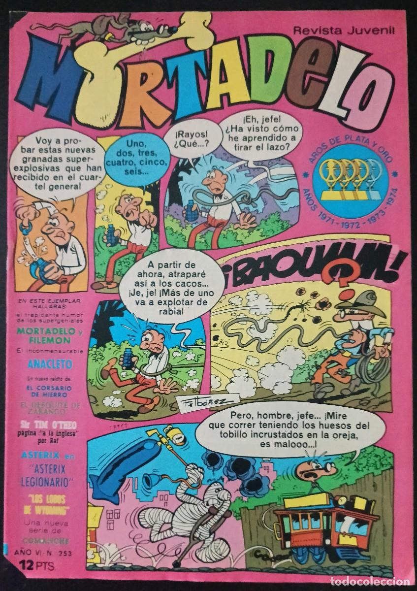 Tebeos: MORTADELO SEMANAL-BRUGUERA- N&ordm; 253 -29-SEPTIEMBRE-1975-COMANCHE-AST&Eacute;RIX-BUENO-ESCASO-VEA-1791