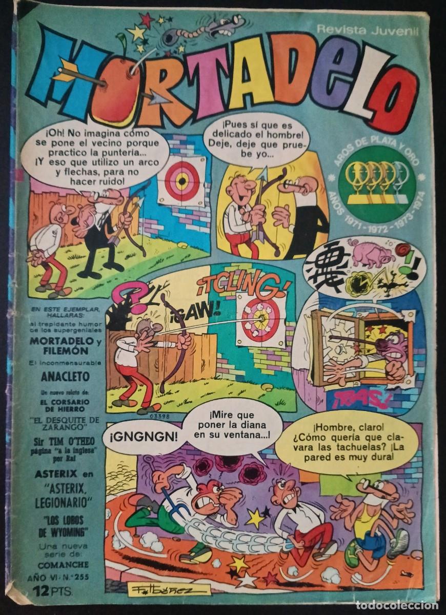 Tebeos: MORTADELO SEMANAL-BRUGUERA- N&ordm; 255 -13-OCTUBRE-1975-COMANCHE-AST&Eacute;RIX-SIR TIM-REGULAR-RARO-VEA-1792