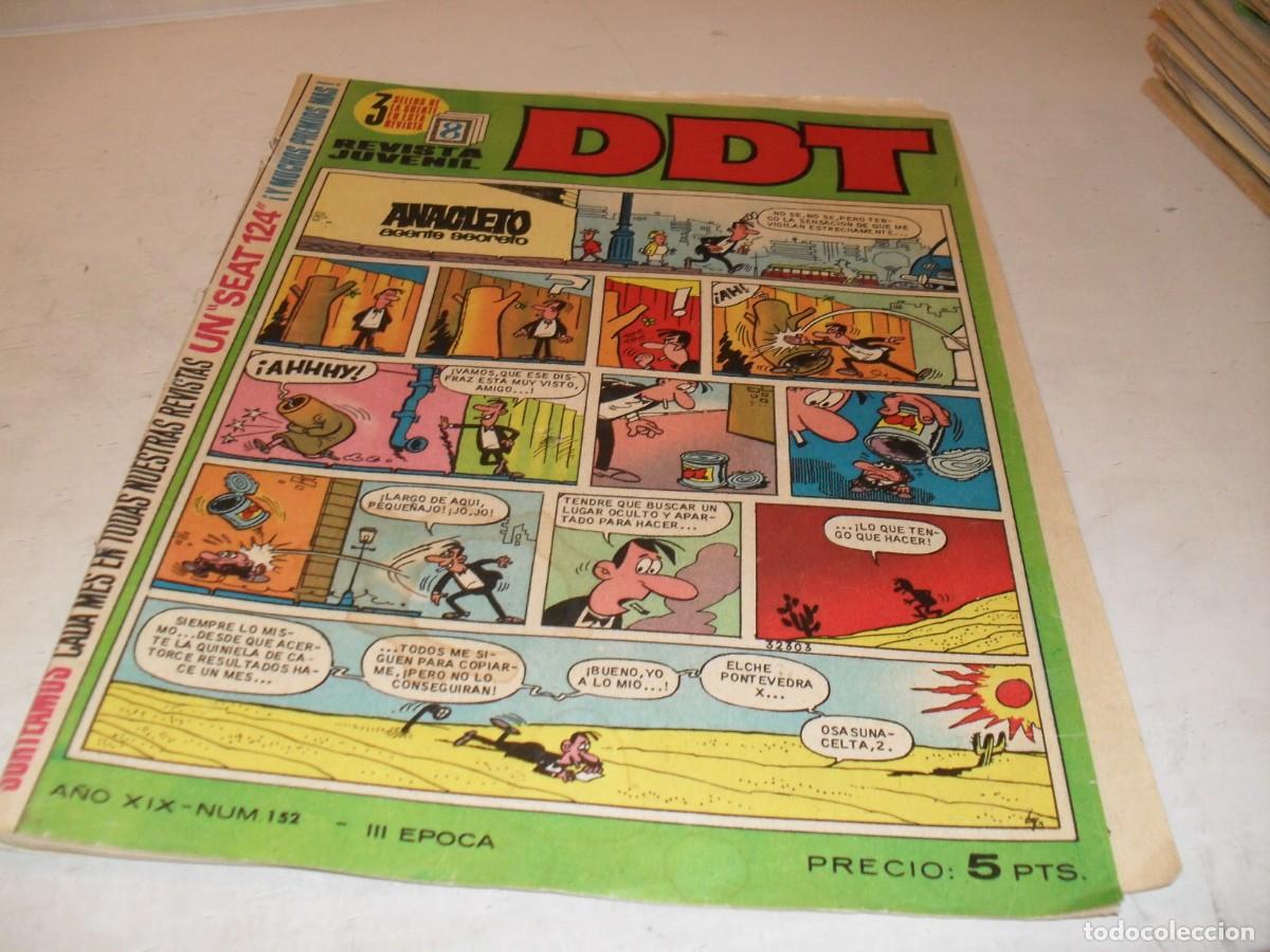 Tebeos: DDT 2&ordf; EPOCA N&ordm; 152,CON EL BOTONES SACARINO,EN PAGINA CENTRAL,DE 551,BRUGUERA,1967