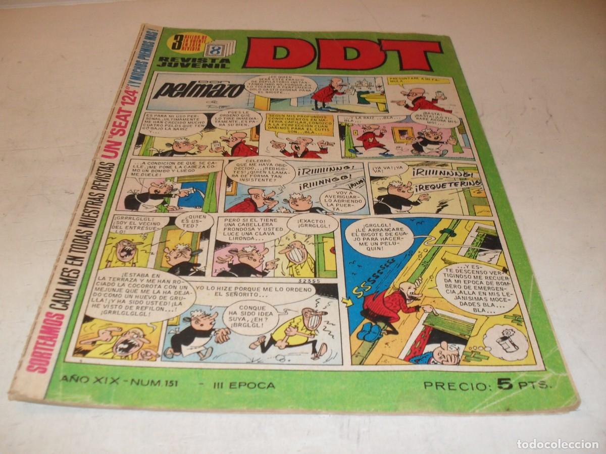 Tebeos: DDT 2&ordf; EPOCA N&ordm; 151,CON EL BOTONES SACARINO,EN PAGINA CENTRAL,DE 551,BRUGUERA,1967