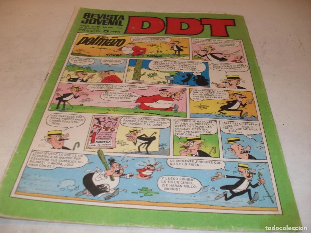 Tebeos: DDT 2&ordf; EPOCA N&ordm; 114,CON EL BOTONES SACa&iexcl;ARINO EN PAGINA CENTRAL,DE 551,BRUGUERA,1967