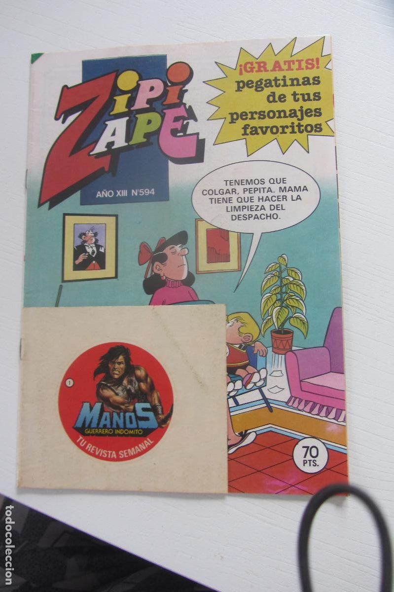 Tebeos: ZIPI ZAPE N&ordm; 594 A&Ntilde;O XIII 70 PTS. BRUGUERA 1984 conserva pegatinas arx70