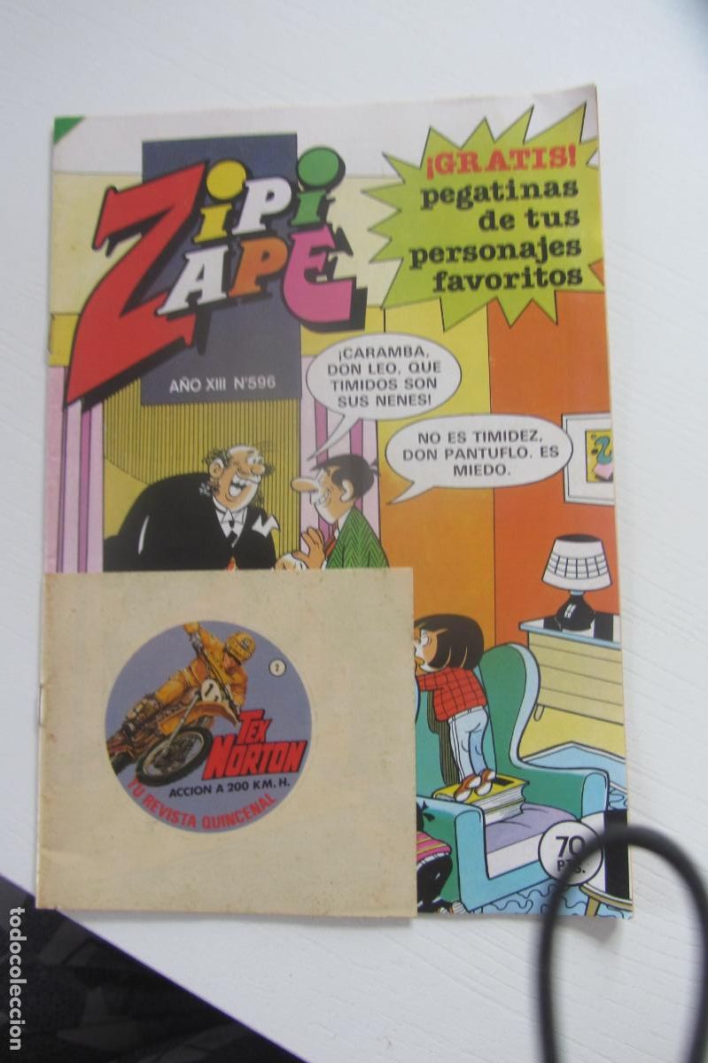 Tebeos: ZIPI ZAPE N&ordm; 596 A&Ntilde;O XIII 70 PTS. BRUGUERA 1984 conserva pegatinas arx70