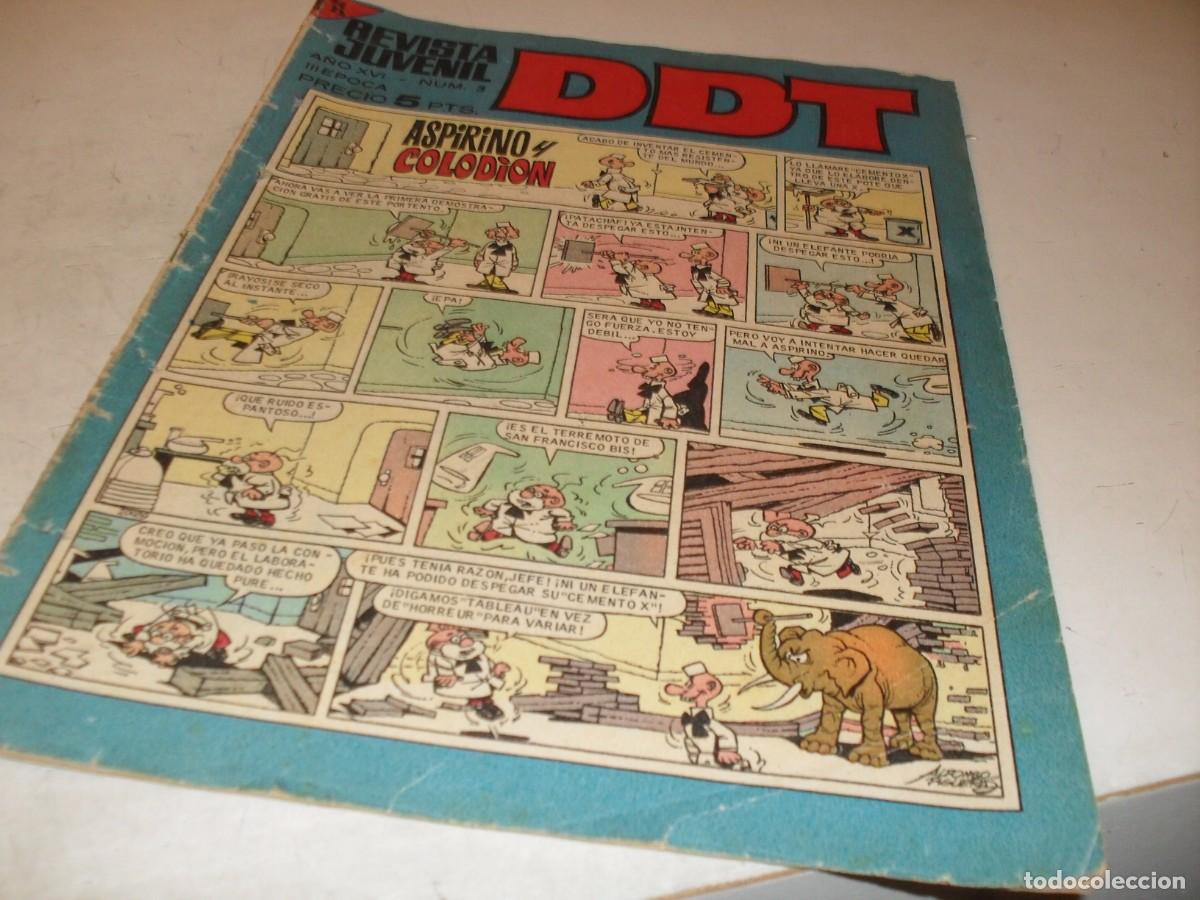 Tebeos: DDT 2&ordf; EPOCA N&ordm; 3,PRIMEROS N&ordm;,CON EL BOTONES SACARINO CENSURADO,DE 551,BRUGUERA,1967