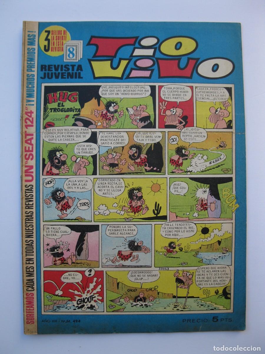 Tebeos: TIO VIVO - A&Ntilde;O XIII - N&ordm; 494 - EDITORIAL BRUGUERA - A&Ntilde;O 1970.