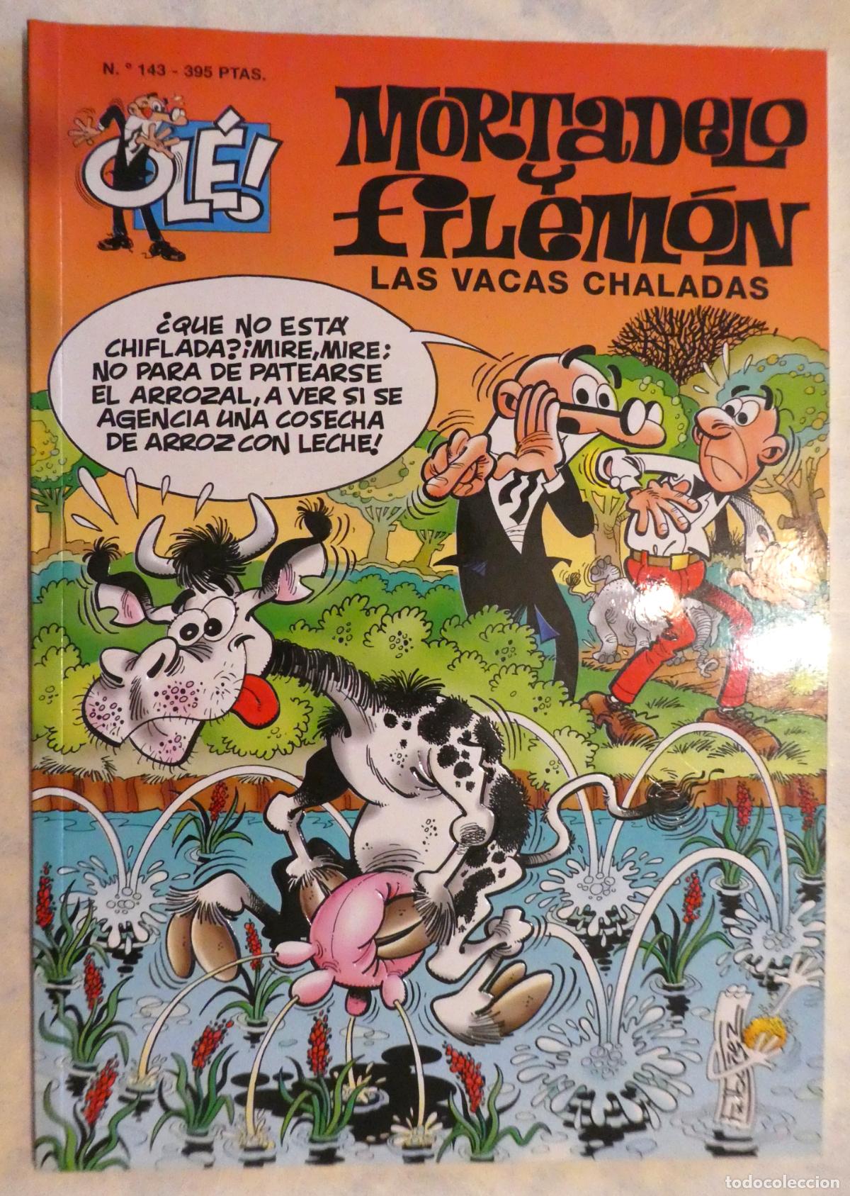 Tebeos: Mortadelo y Filem&oacute;n LAS VACAS CHALADAS N&ordm; 143 , 1&ordf; edici&oacute;n 1998
