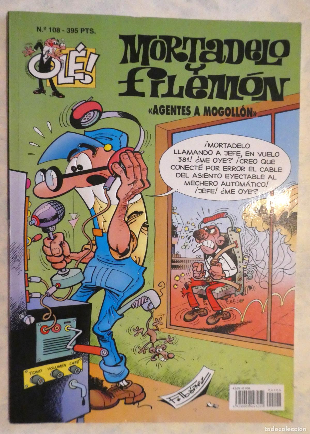 Tebeos: Mortadelo y Filem&oacute;n Agentes a mogoll&oacute;n ,N&ordm; 108 1&ordf; edici&oacute;n 1995