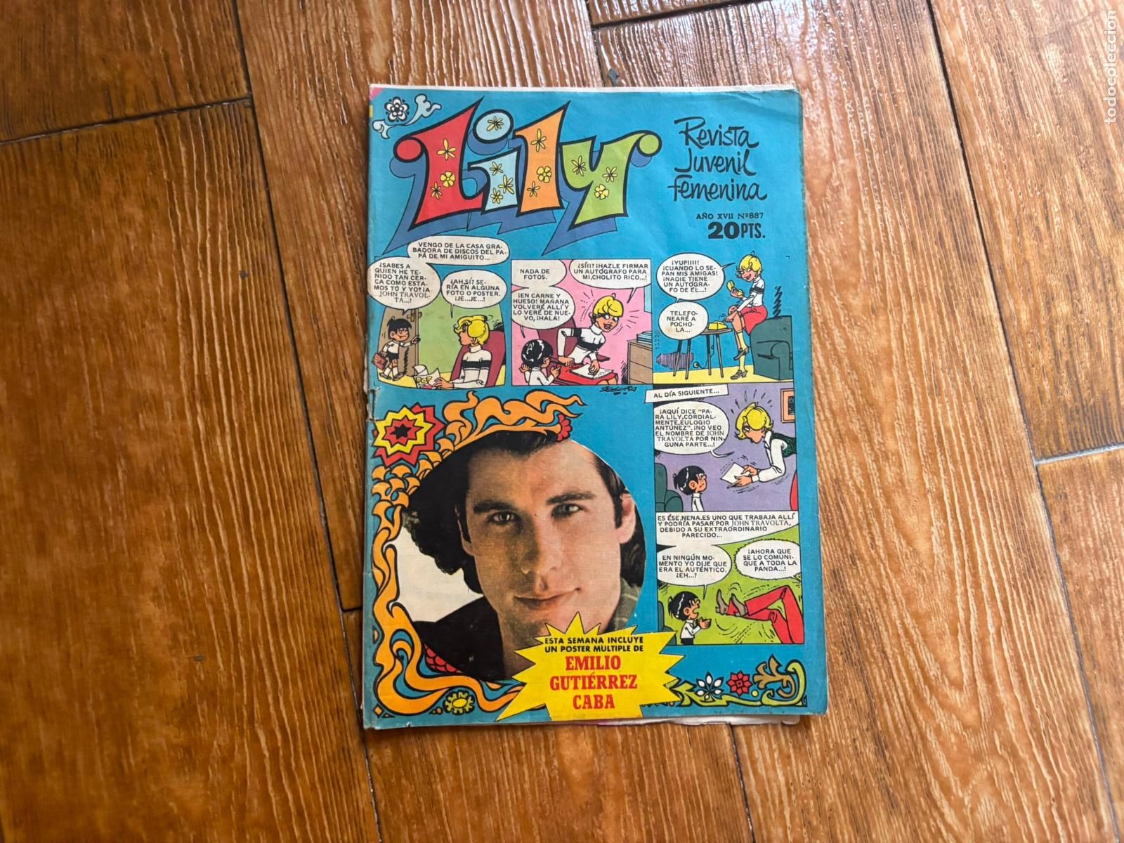 Tebeos: LILY N&ordm; 887 EDITORIAL BRUGUERA CON P&Oacute;STER DE EMILIO GUTIERREZ CABA Y FOTOS JOHN TRAVOLTA