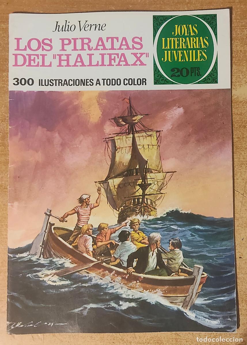 Tebeos: JOYAS LITERARIAS N&ordm; 133 - LOS PIRATAS DE HALIFAX (JULIO VERNE) BRUGUERA 1978 ''BUEN ESTADO''