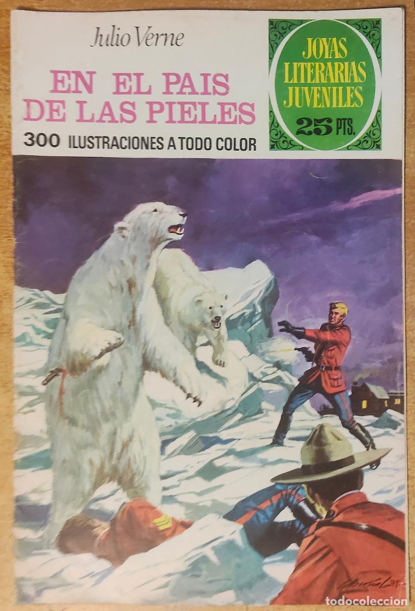 Tebeos: JOYAS LITERARIAS JUVENILES &rdquo;En el pa&iacute;s de las pieles&rdquo; de J. Verne (Ed. Bruguera) N&ordm; 147