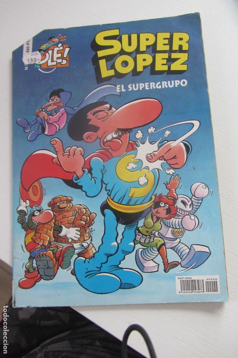 Tebeos: OL&Eacute;! SUPER L&Oacute;PEZ n&ordm; 2 El Supergrupo ,1&ordf; edici&oacute;n 1995 FORMATO GRANDE EDICIONES B. arx322