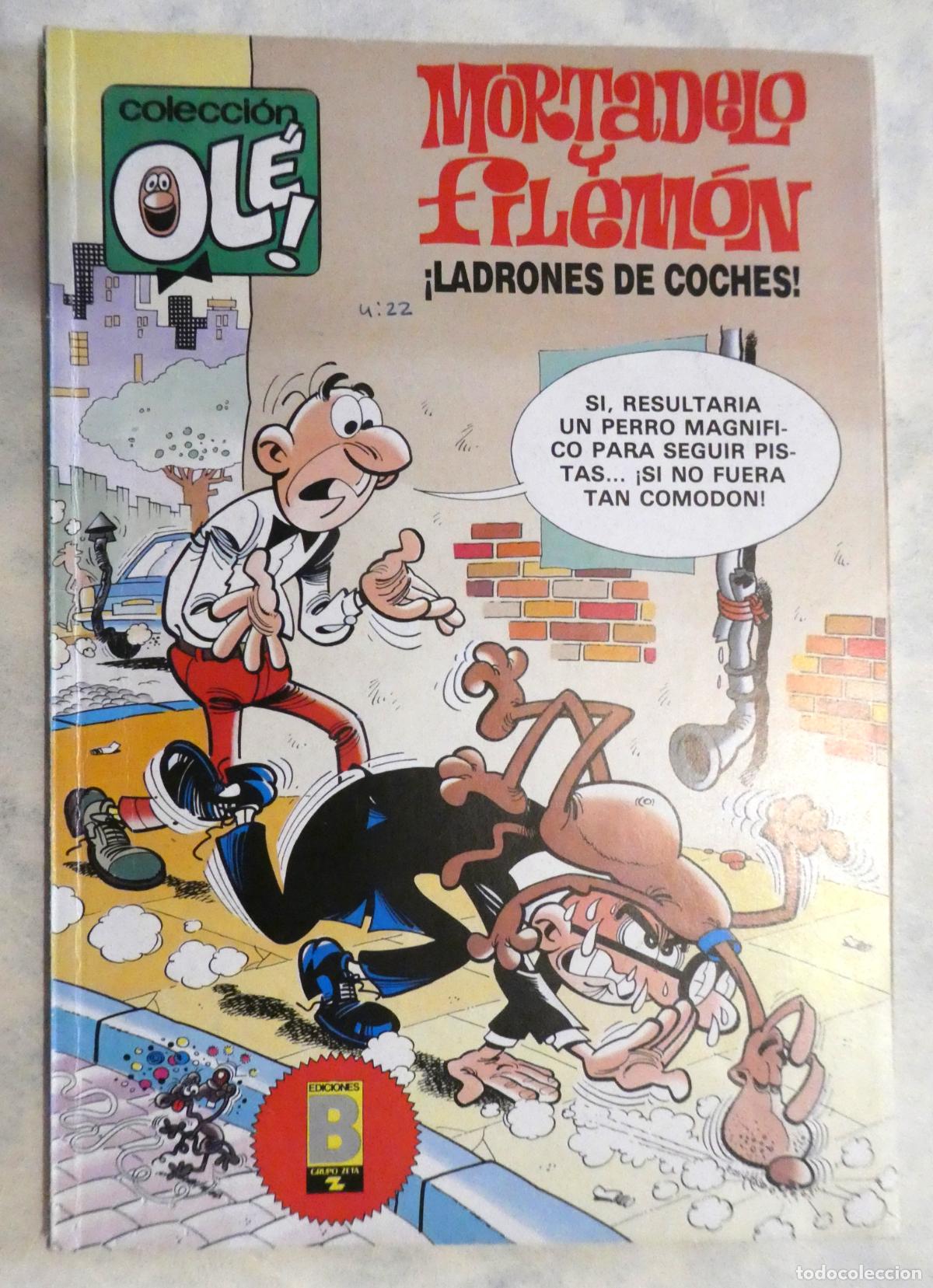 Tebeos: Mortadelo y Filem&oacute;n LADRONES DE COCHES, 1&ordf; edicion 1989