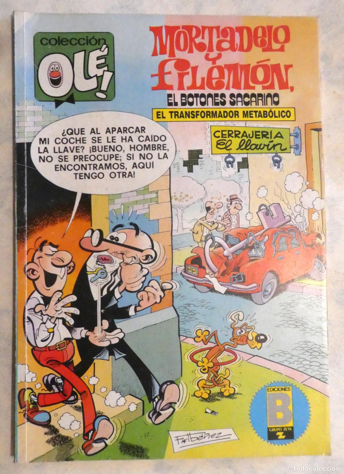 Tebeos: Mortadelo y Filem&oacute;n el botones sacarino el transformador metabolico, 1&ordf; edicion 1988