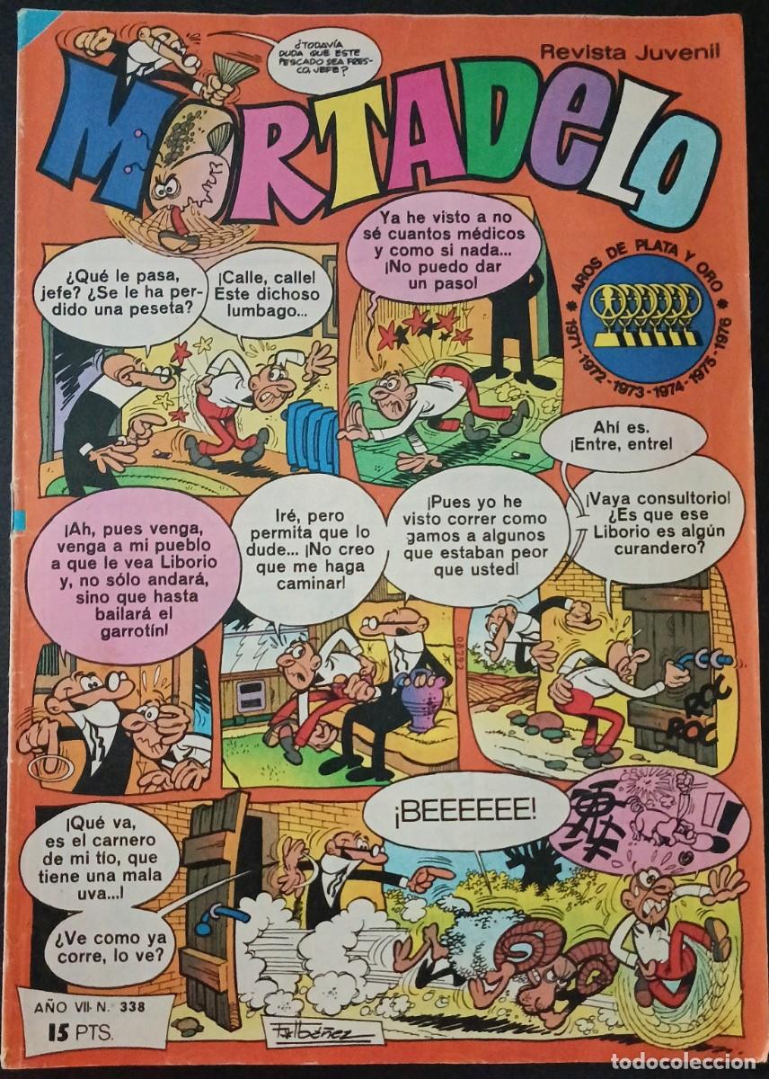 Tebeos: MORTADELO SEMANAL-BRUGUERA- N&ordm; 338 -16-MAYO-1977-COMANCHE-CORSARIO DE HIERRO-SIR TIM-BUENO-VEA-1796
