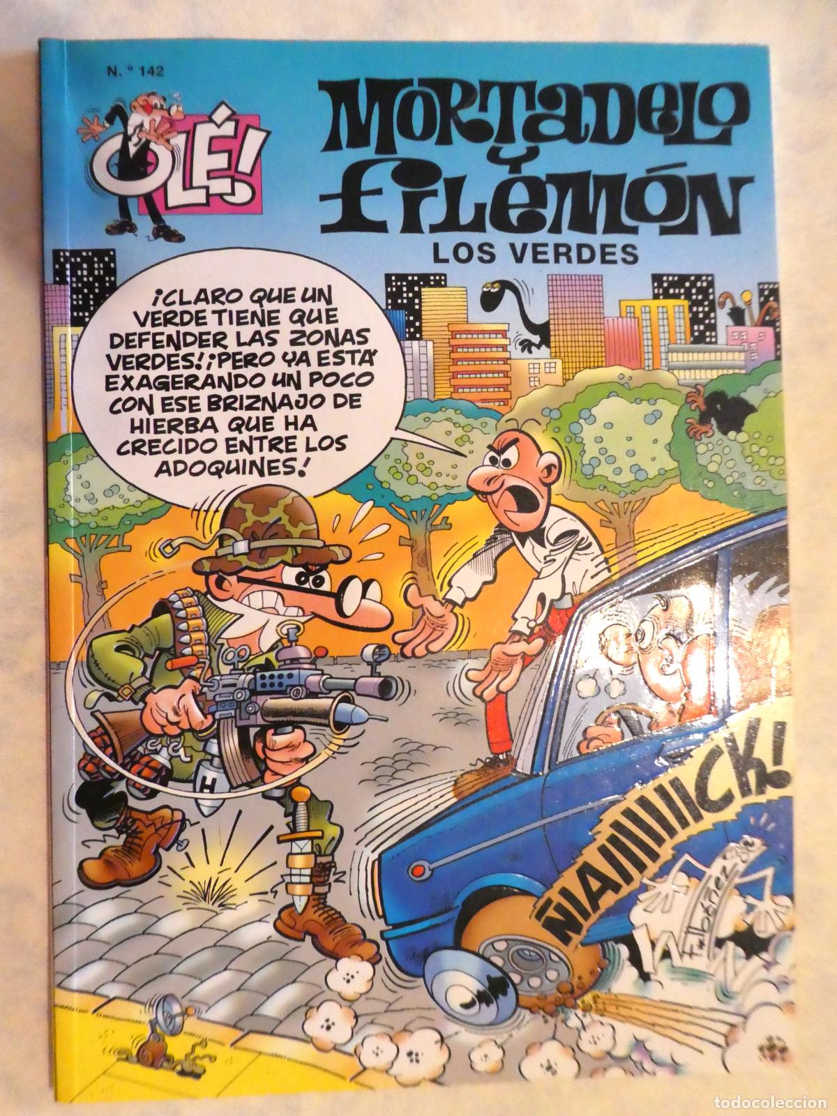 Tebeos: Mortadelo y Filem&oacute;n LOS VERDES N&ordm; 142 , 1&ordf; edici&oacute;n 1998