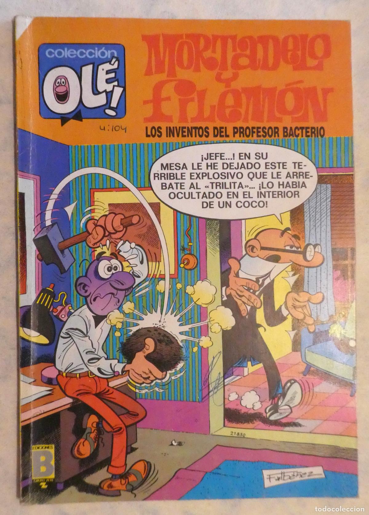 Tebeos: MORTADELO Y FILEMON LOS INVENTOS DEL PROFESOR BACTERIO, 1&ordf; edicion 1988