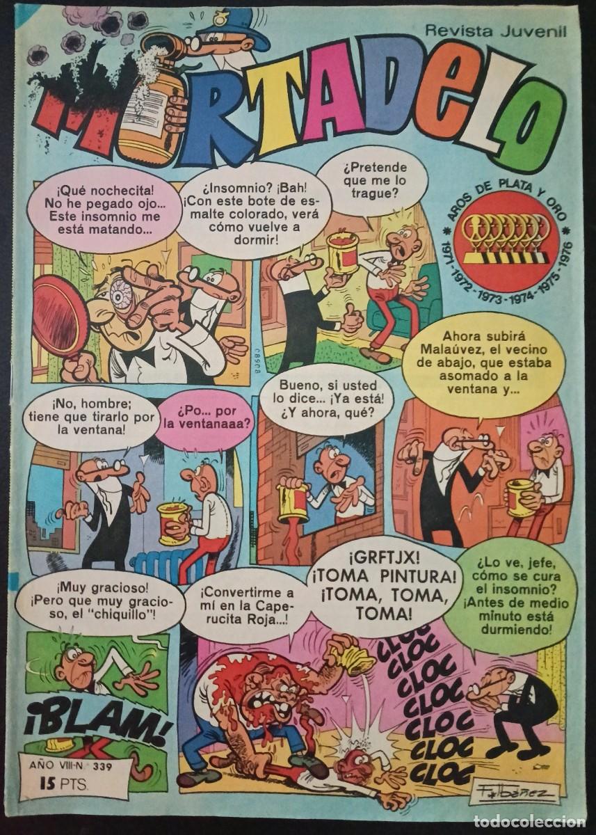Tebeos: MORTADELO SEMANAL-BRUGUERA- N&ordm; 339- 23-MAYO-1977-COMANCHE-CORSARIO DE HIERRO-SIR TIM- BUENO-VEA-1797