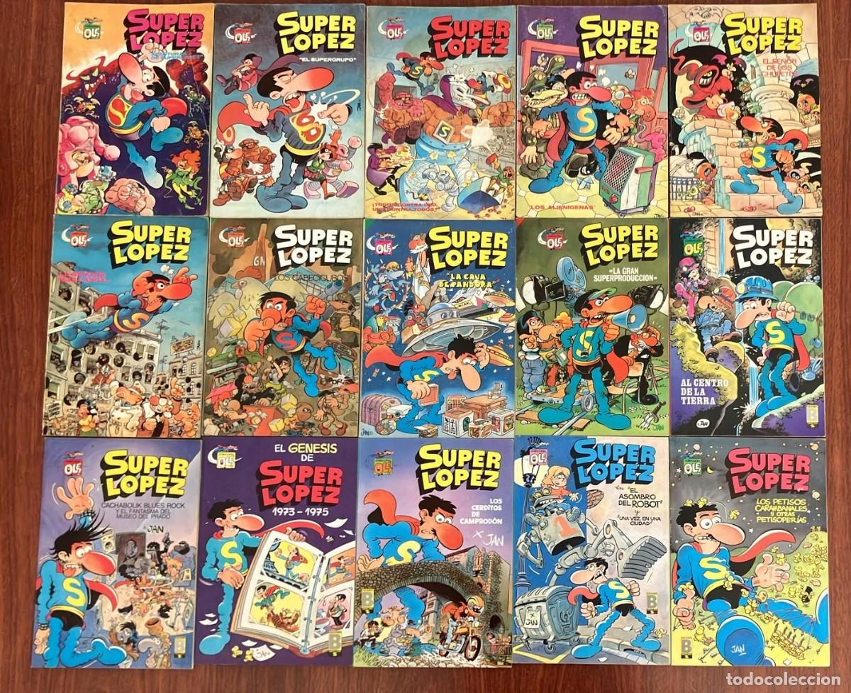 Tebeos: Superl&oacute;pez colecci&oacute;n Bruguera Ol&eacute; 1&ordm; edici&oacute;n 15 n&uacute;meros primeros.
