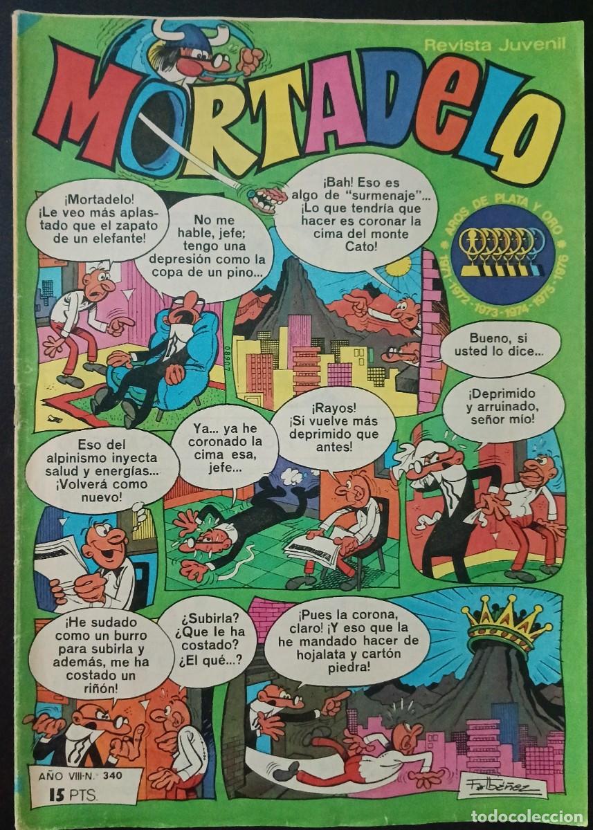 Tebeos: MORTADELO SEMANAL-BRUGUERA- N&ordm; 340 -30-MAYO-1977-COMANCHE-CORSARIO DE HIERRO-SIR TIM-ESCASO-VEA-1799