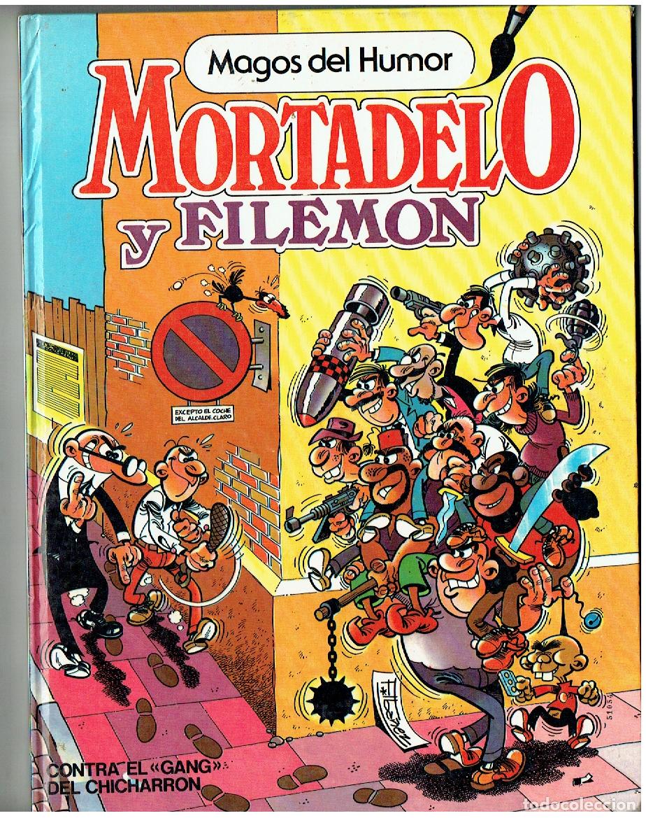 Tebeos: MORTADELO Y FILEM&Oacute;N. MAGOS DEL HUMOR. N&ordm; 2. CONTRA EL &uml;GANG&uml;DEL CHICHARR&Oacute;N. 2&ordf; EDC. 1986(B/A11. RUM)