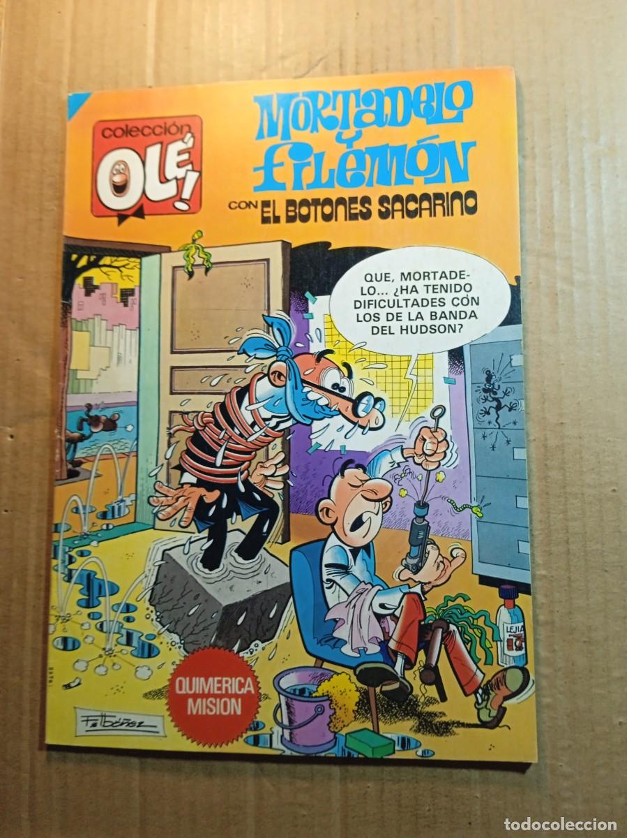 Tebeos: TEBEO DE OLE MORTADELO Y FILEMON CON EL BOTONES SACARINO EN QUIMERICA MISION DEL A&Ntilde;O 1985 N&ordm; 209