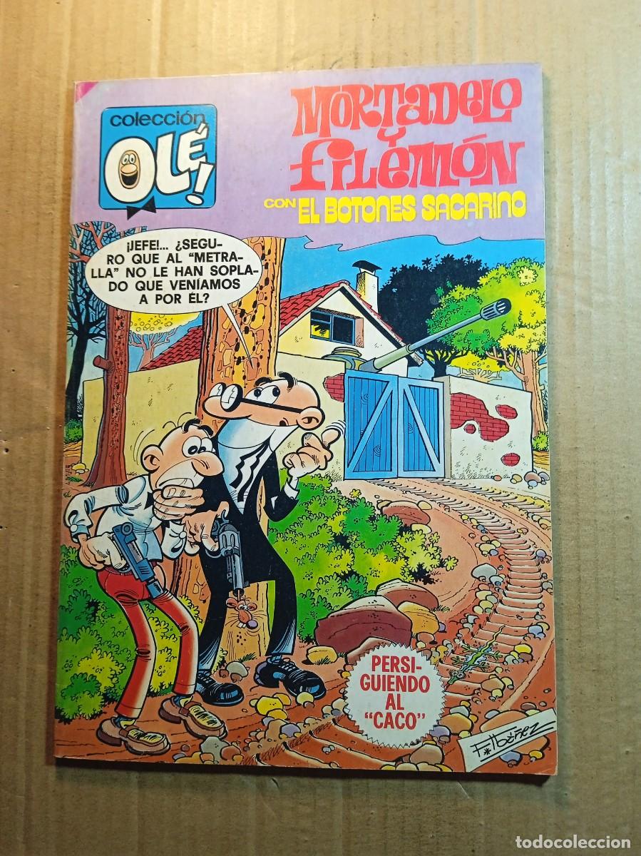 Giornalini: TEBEO DE OLE MORTADELO Y FILEMON CON EL BOTONES SACARINO EN PERSIGUIENDO AL CACO DEL A&Ntilde;O 1980 N&ordm; 199