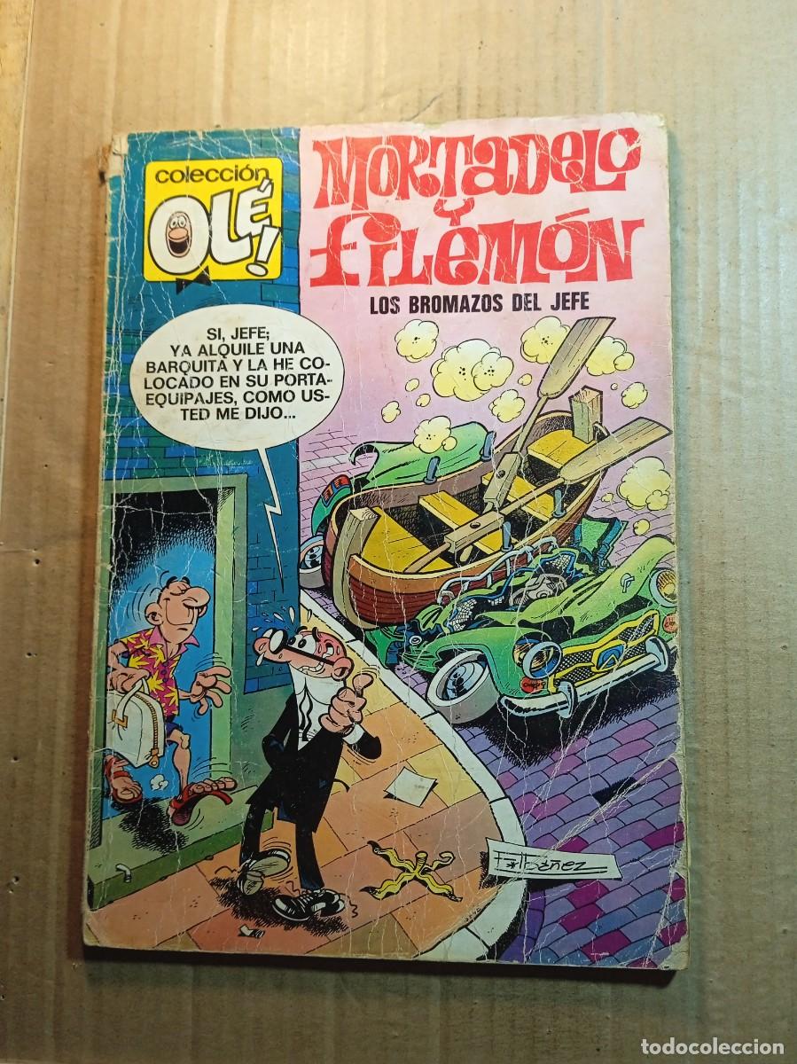Tebeos: TEBEO DE OLE MORTADELO Y FILEMON EN LOS BROMAZOS DEL JEFE DEL A&Ntilde;O 1975 N&ordm; 112 CON NUMERO EN EL LOMO