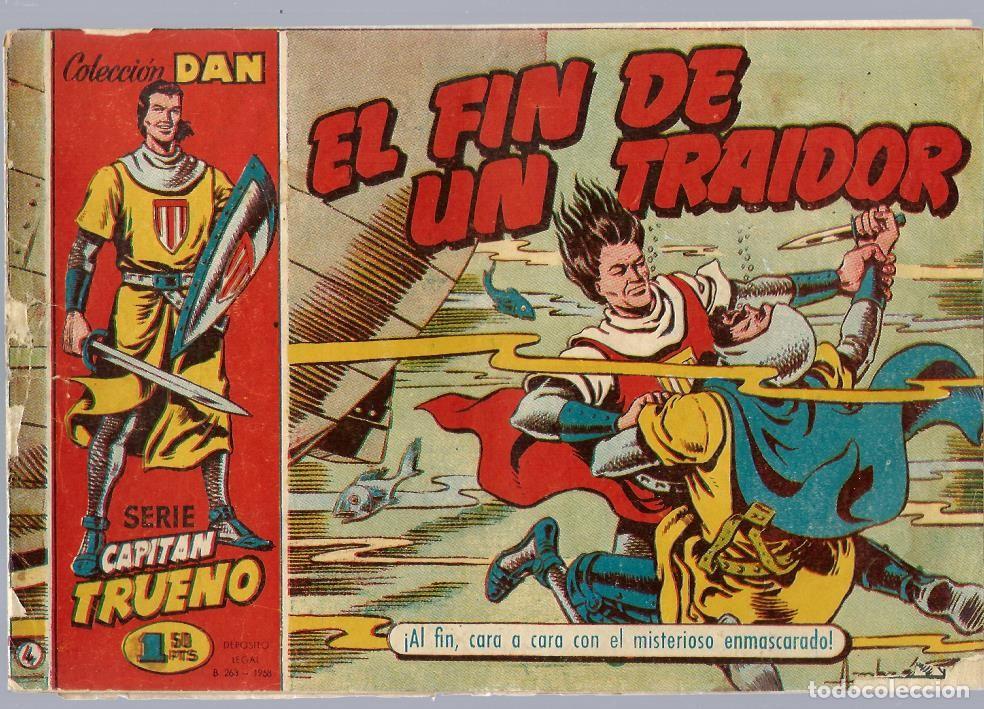 Tebeos: EL CAPITAN TRUENO N&ordm; 4 EL FIN DE UN TRAIDOR, BRUGUERA 1956, ORIGINAL DE 1,50 PTAS, BUEN ESTADO