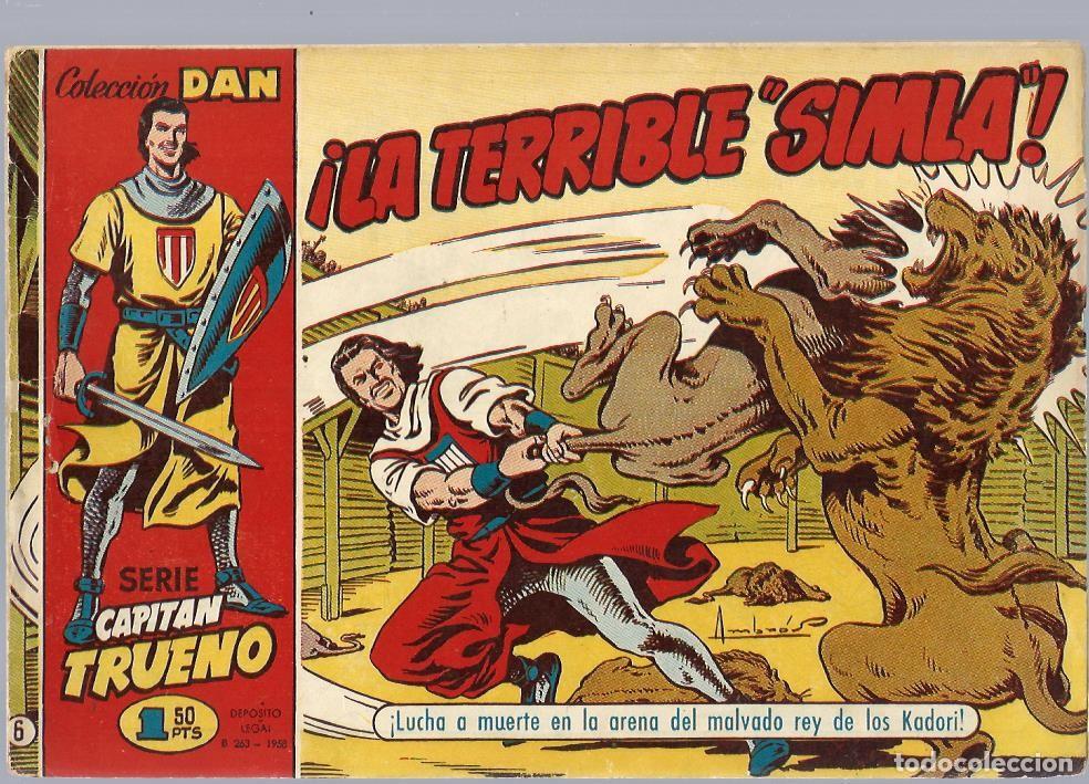 Tebeos: EL CAPITAN TRUENO N&ordm; 6, LA TERRIBLE SIMLA, BRUGUERA 1956, ORIGINAL DE 1,50 PTAS, BUEN ESTADO