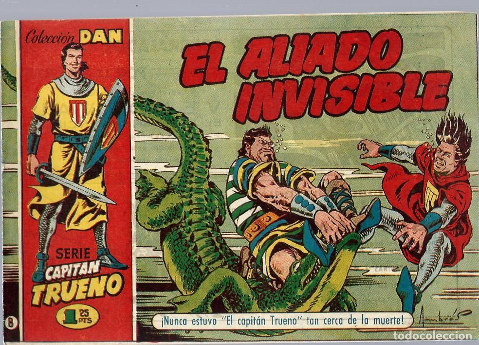 Tebeos: EL CAPITAN TRUENO N&ordm; 8, EL ALIADO INVISIBLE, BRUGUERA 1956, ORIGINAL DE 1,25 PTAS, BUEN ESTADO