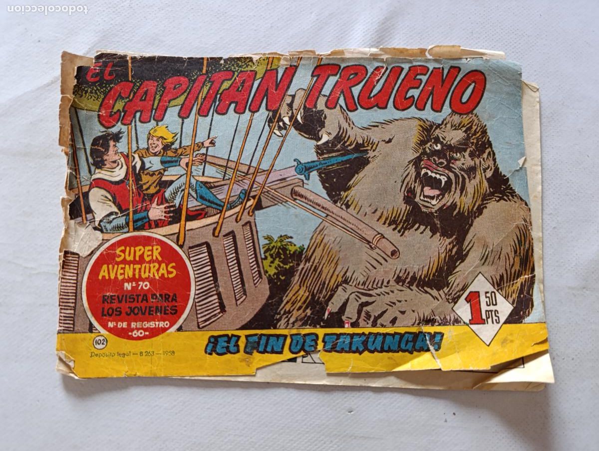Tebeos: EL CAPITAN TRUENO N&ordm; 102 - BRUGUERA - ORIGINAL (HT)