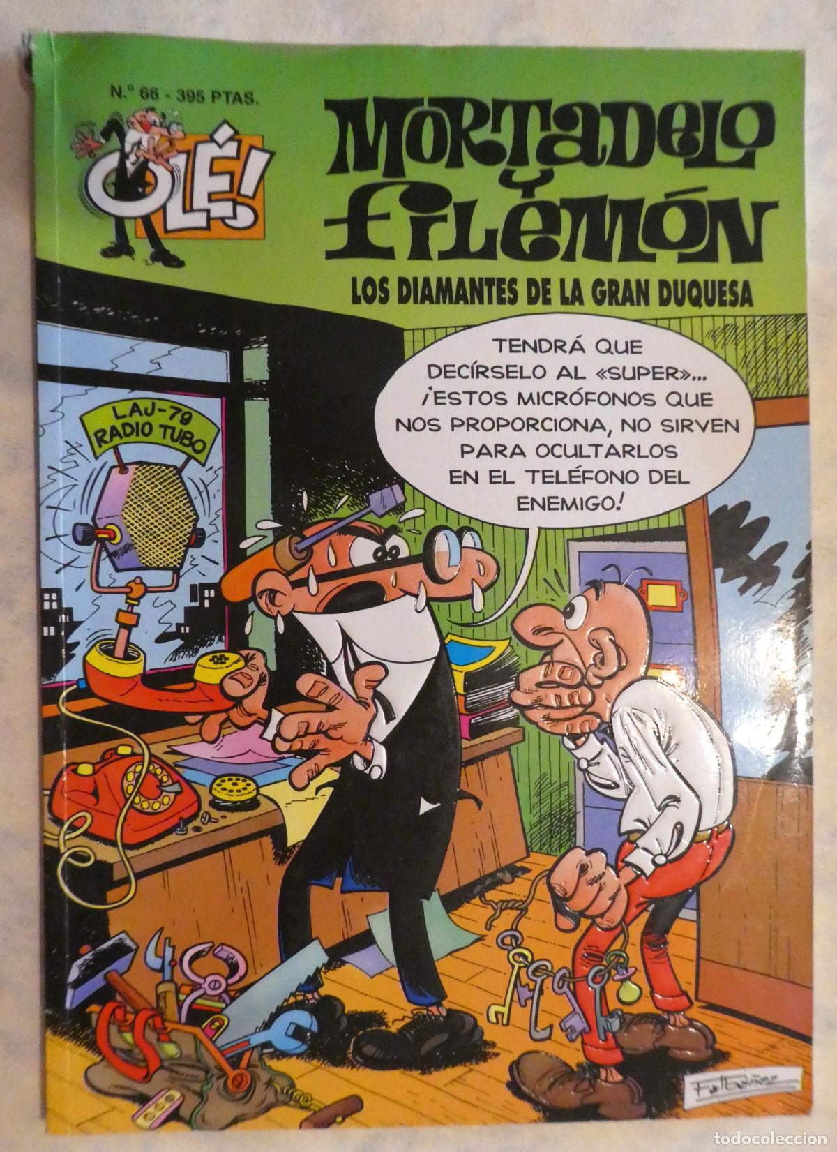 Tebeos: MORTADELO Y FILEM&Oacute;N LOS DIAMANTES DE LA GRAN DUQUESA. N.&ordm; 66, 2&ordf; edicion 1997