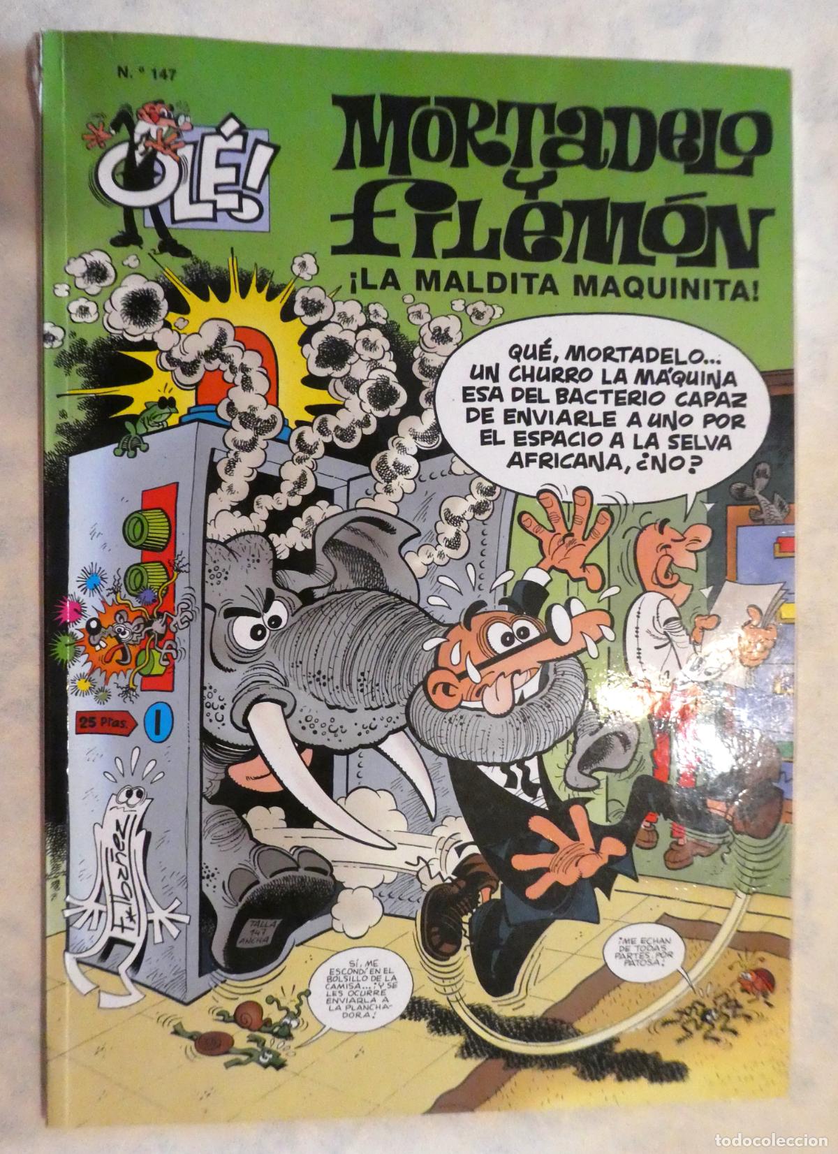 Tebeos: MORTADELO Y FILEM&Oacute;N La maldita maquinita N&ordm; 147, 1&ordf; edicion 1999