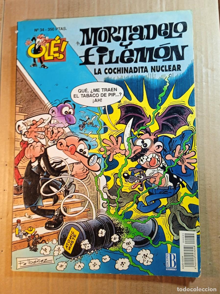 Tebeos: TEBEO DE OLE MORTADELO Y FILEMON EN LA COCHINADITA NUCLEAR DEL A&Ntilde;O 1993 N&ordm; 34
