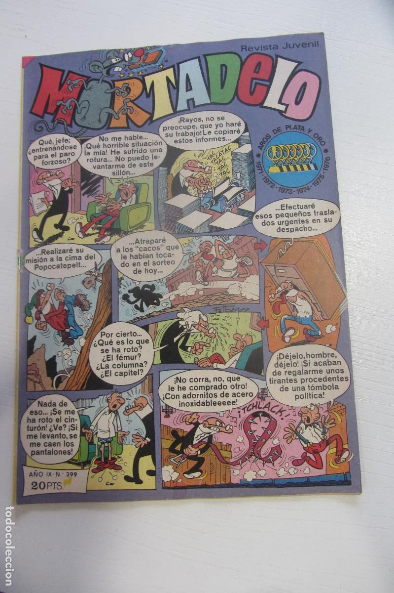 Tebeos: MORTADELO. N&ordm; 399 (CON EL CORSARIO DE HIERRO) BRUGUERA arx208