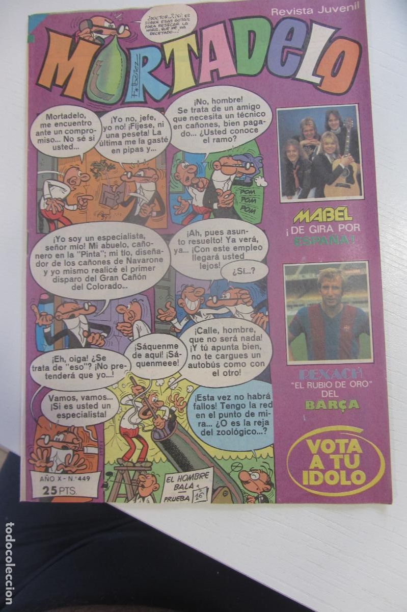 Tebeos: MORTADELO REVISTA SEMANAL N&ordm; 449 BRUGUERA conserva poster arx208