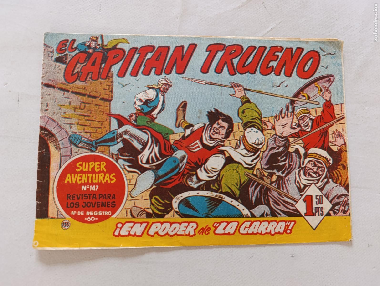 Tebeos: EL CAPITAN TRUENO N&ordm; 135 - BRUGUERA - ORIGINAL (HT)