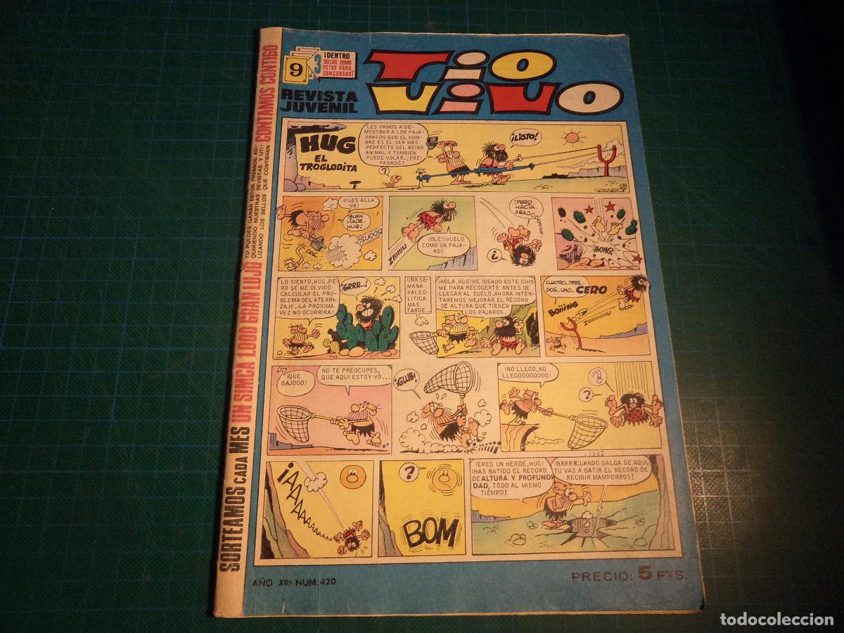 Tebeos: Tio Vivo. N&ordm; 420. Bruguera. Con se&ntilde;ales de uso. Portada suelta.