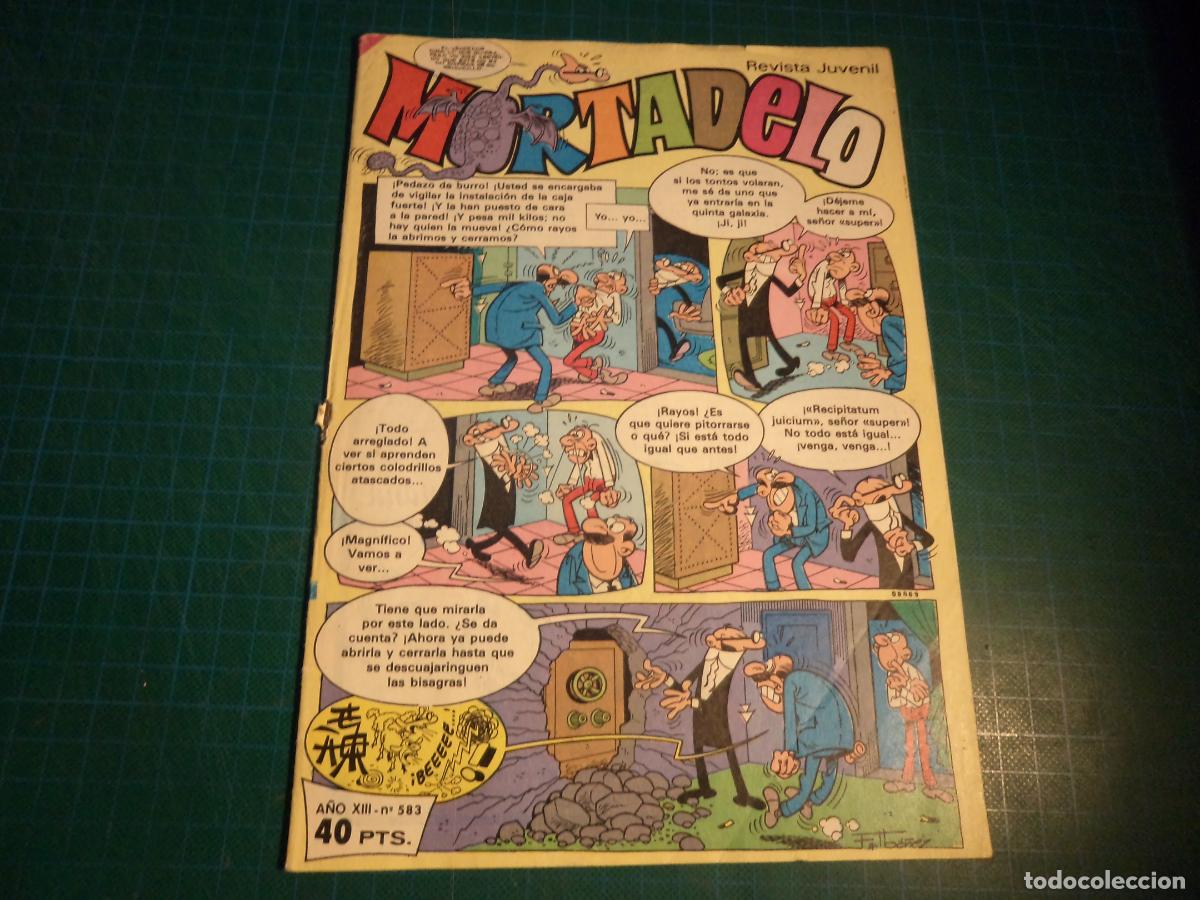 Tebeos: Mortadelo revista juvenil. N&ordm; 583. Bruguera. Portada suelta de la grapa.