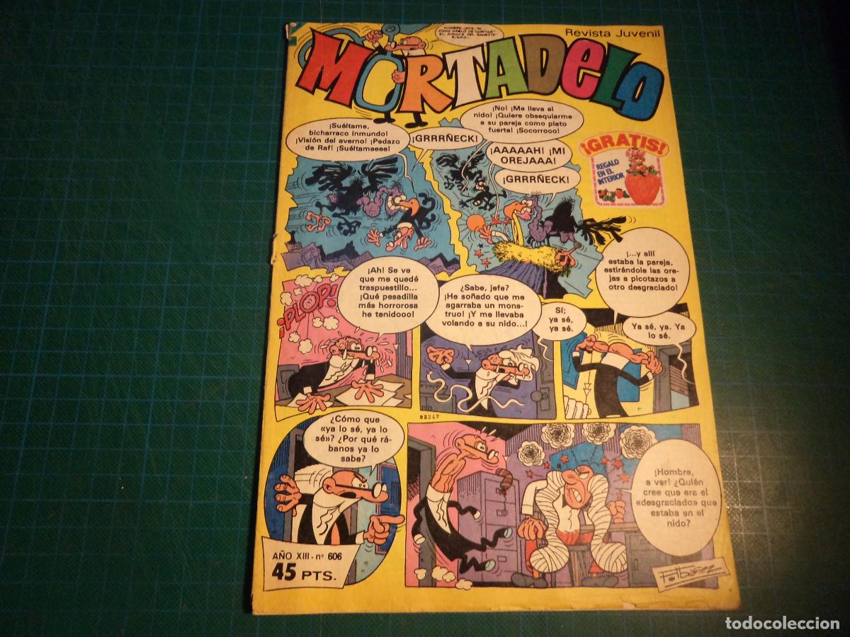 Tebeos: Mortadelo revista juvenil. N&ordm; 606. Bruguera. Portada suelta de la grapa.