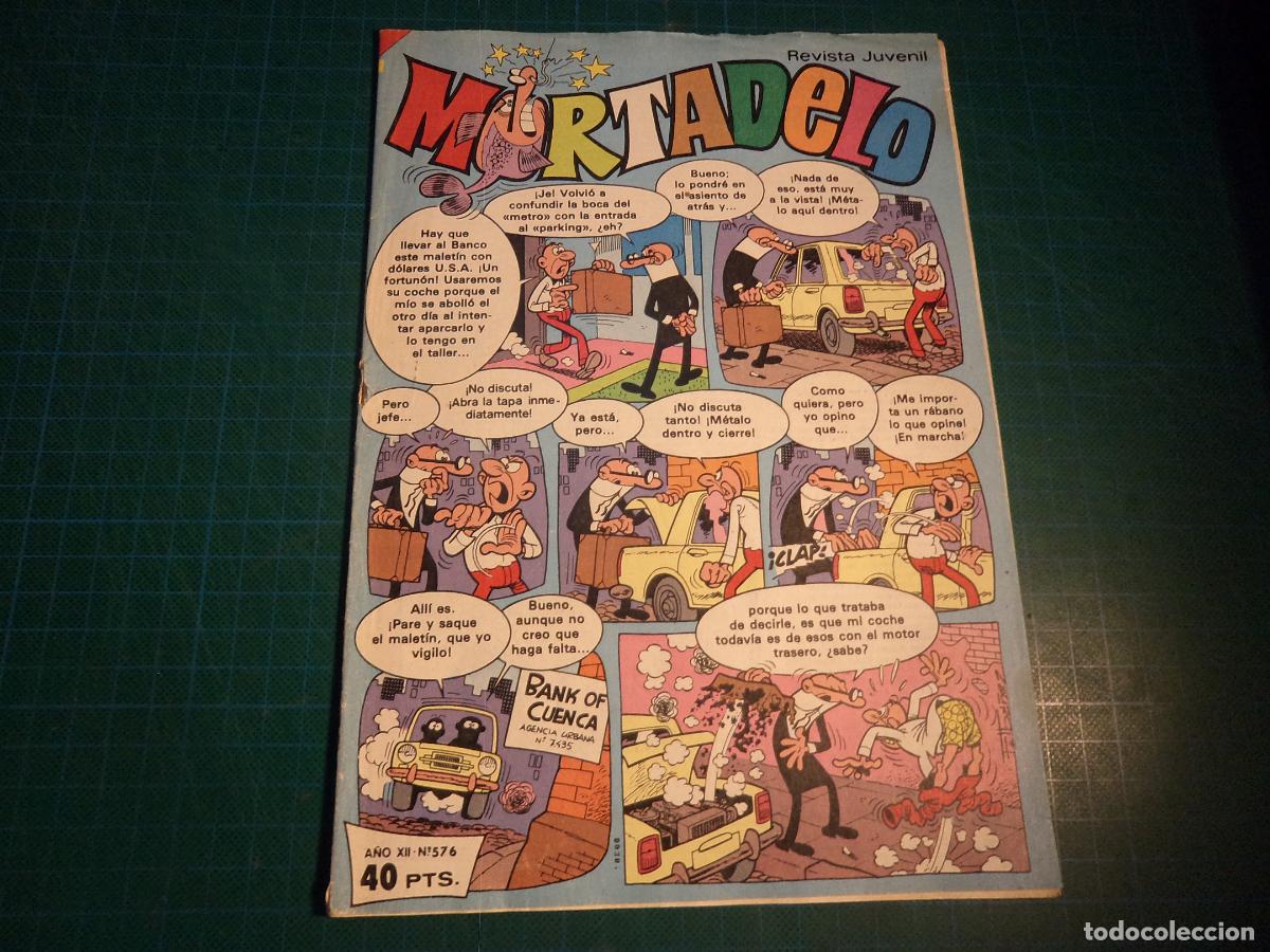 Tebeos: Mortadelo revista juvenil. N&ordm; 576. Bruguera. Portada suelta de la grapa.